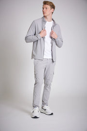 Cargo jacket mid grey slim fit zip closure UK